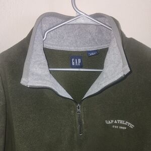 GAP Men's Olive Green Quater Zip Sweater